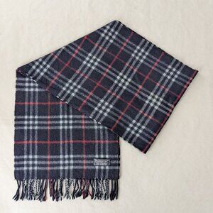 Burberry Designer Cashmere Scarf Blue Unisex – Used – Timeless Cold Weather Wear